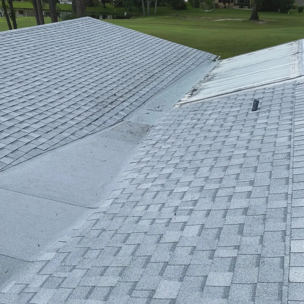 Grey roof installed on home by Regalbuto Contractors