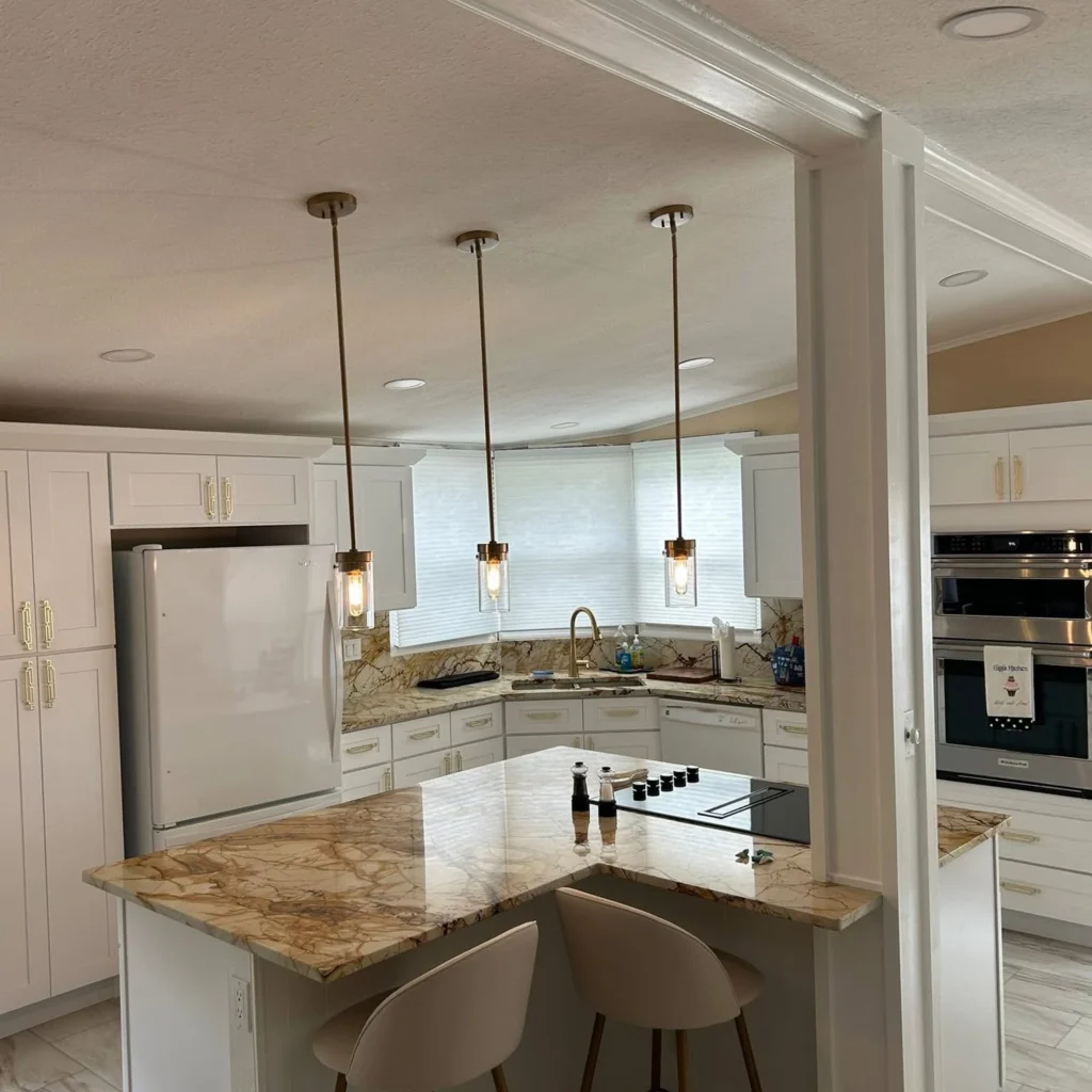 White kitchen remodeling done by Regalbuto Contractors